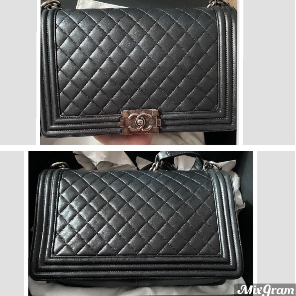 🎈SOLD🎈CHANEL New Medium Boy in black w ruthenium - Picture 11 of 16